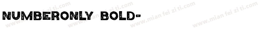 NumberOnly Bold字体转换